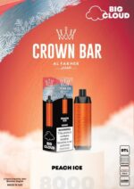 Al Fakher Peach Ice Crown Bar 8000 (BIG CLOUD) Disposable Vape